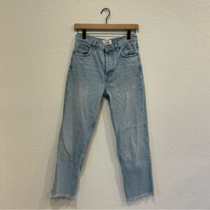 Reformation straight leg jeans light blue wash